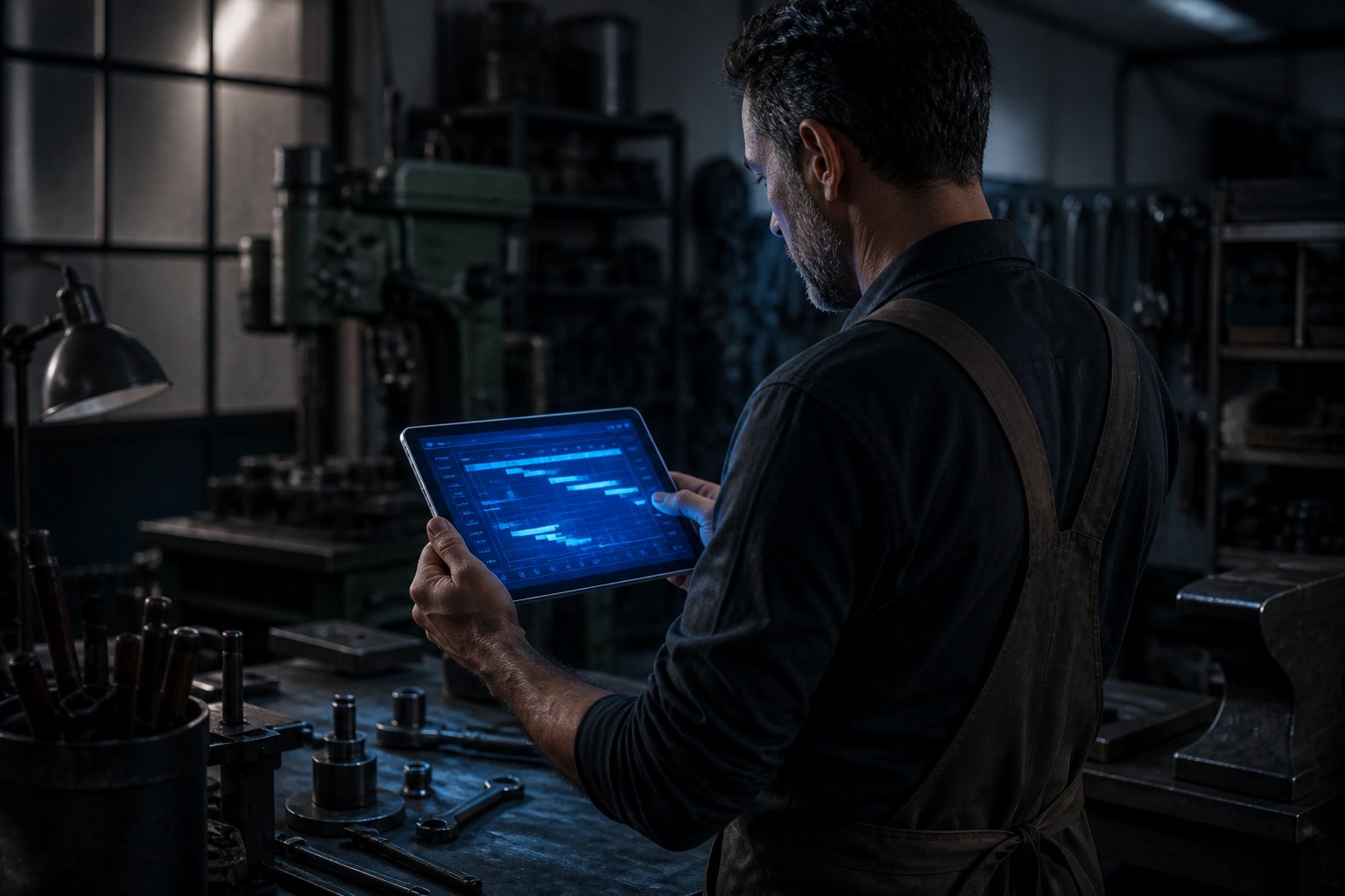 Artigiano in officina in Friuli usa un gestionale su tablet: personalizzazione software ammissibile nel bando FVG 2026